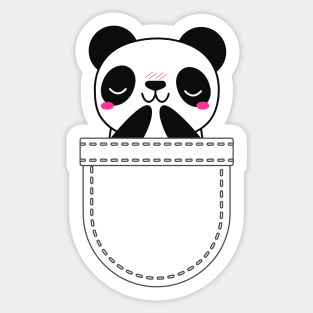 Kawaii panda in pocket Sticker